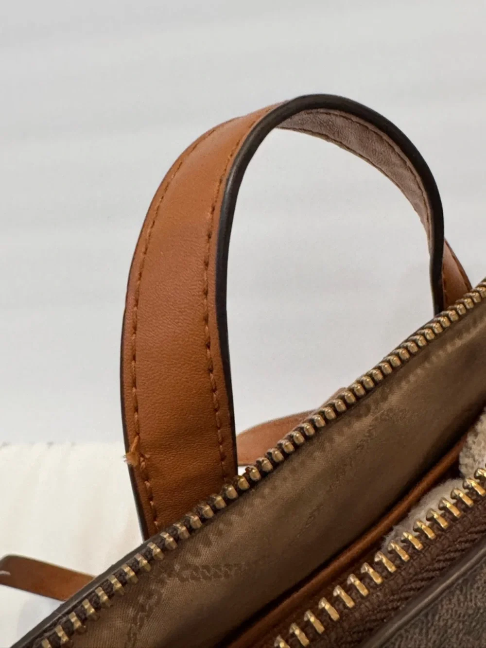 Michael Kors Brown MK Logo Backpack